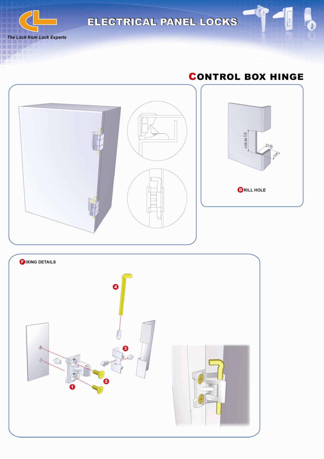 Khoá Bản Lề Tủ Điện