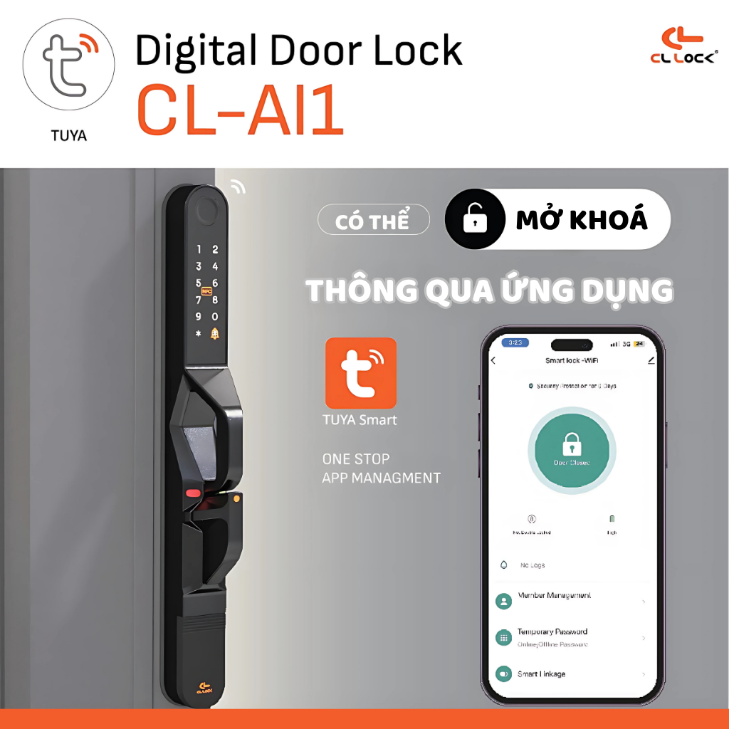 Khóa cửa điện tử CL-AI1 của CL Lock