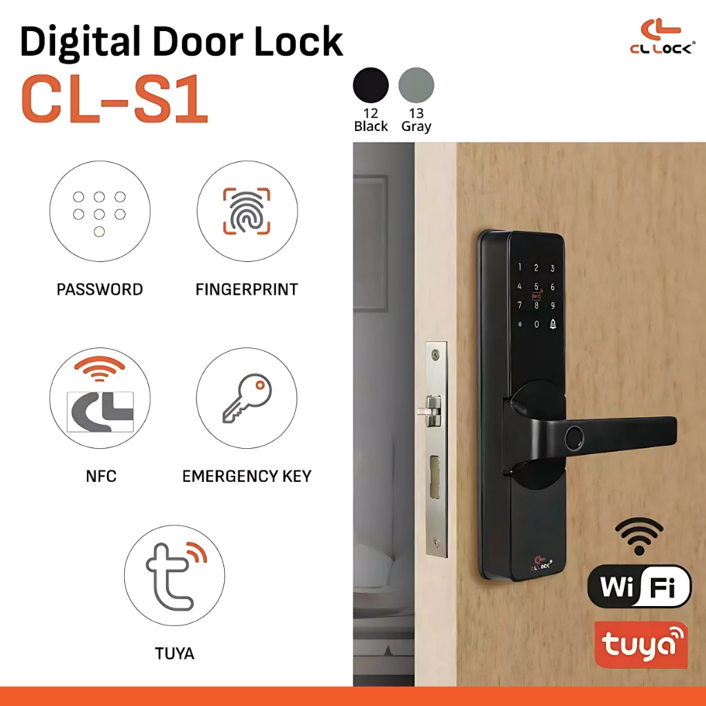 CL-S1 – Khóa cửa điện tử bán tự động