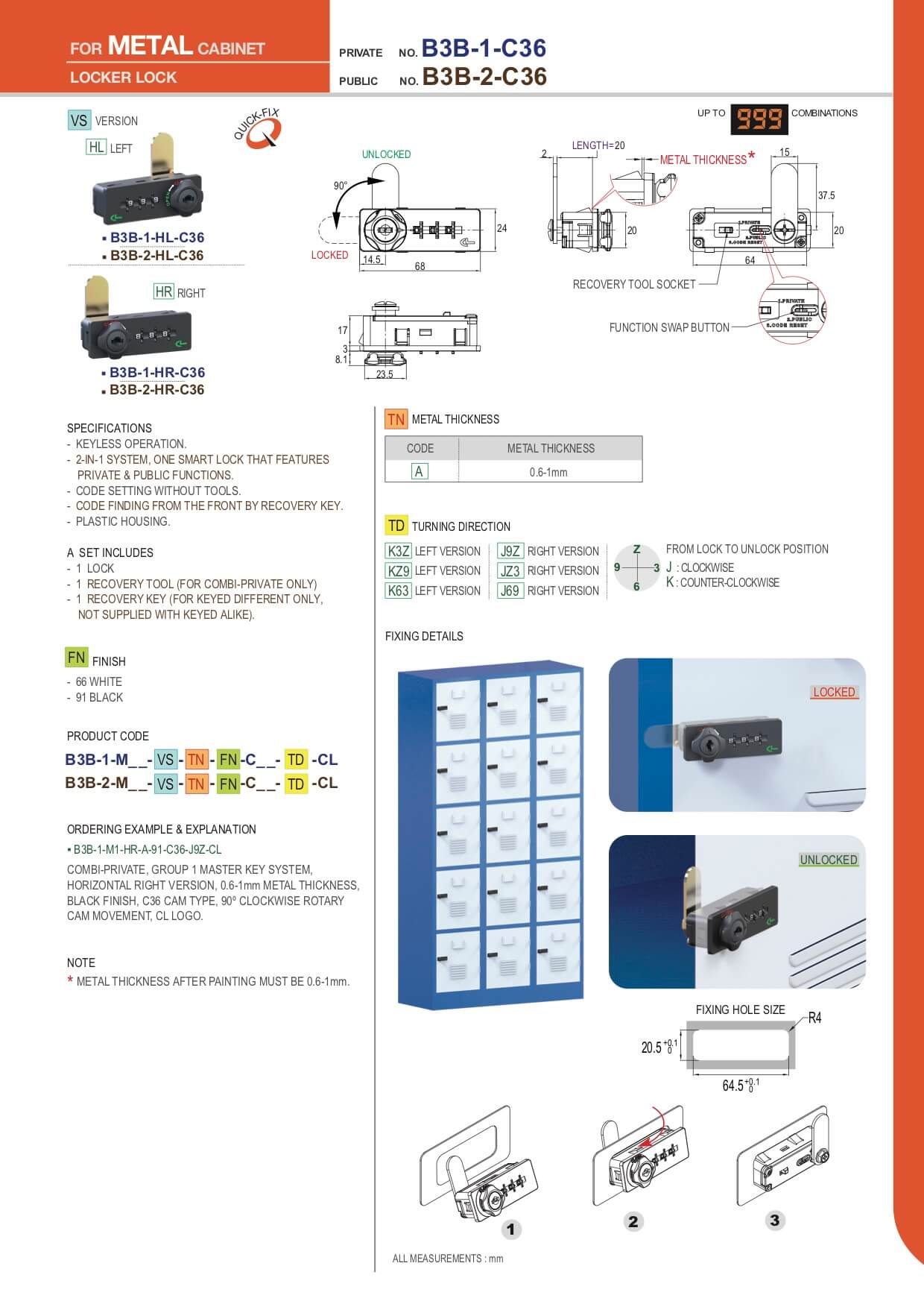 Khóa Gạt 3 Số