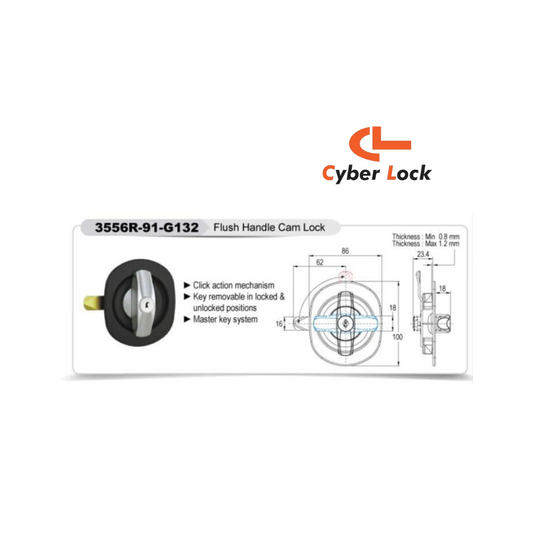 Khóa Oval Tay nắm âm