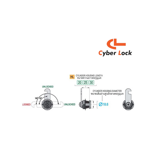 Khóa Camlock 30mm - Chìa Vi Tính